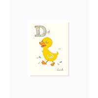 D is for Duck - ABC Alphabet Wall Art for Kids