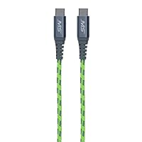 MobileSpec MB06833 10 Foot USB-C to USB-C Hi-Visibility Charge and Sync Cable - Green