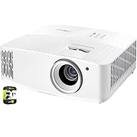 Optoma UHD38 Bright 4K UHD HDR Gaming and Home Entertainment Projector Bundle with 1 YR CPS Enhanced Protection Pack