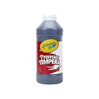 Crayola Premier Tempera Paint For Kids - Black (16oz), Kids Classroom Supplies, Great For Arts & Crafts, Non Toxic, Easy Squeeze Bottle