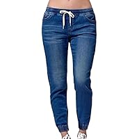 Women Jeans Denim Pants Waist Casual Female Stretchy