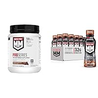Muscle Milk Pro Series Protein Powder Supplement,Knockout Chocolate,2 Pound & Pro Advanced Nutrition Protein Shake, Knockout Chocolate, 11.16 Fl Oz (Pack of 12)