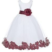 Ivory Flower Girl Dress Coral Turquoise Apple Red Clover Green Eggplant 814S