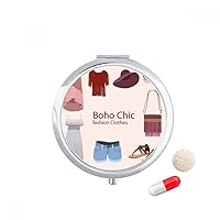 Bohe mia Wind Fashion Clothes Girl Pill Case Pocket Medicine Storage Box Container Dispenser