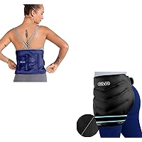 REVIX Extra Large Hip Ice Pack Wrap and Ice Pack for Injuries Reusable Gel for Lower Back
