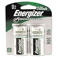 Energizer NH50BP-2 Rechargeable D Cell Batteries, NIMH D Battery (2 Count) NH95BP-2, 0.75