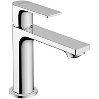 Hansgrohe Rebris E Contemporary 1-Handle 1-Hole 7-inch Tall Bathroom Sink Faucet in Chrome, 72557001