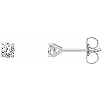 14k White Gold 1/3 CTW Natural Diamond Cocktail-Style Stud Earrings Fine Jewelry for Women