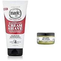 SoftSheen-Carson Magic Razorless Extra Strength Shaving & Hair Removal Cream with Beard Butter (2 Products)