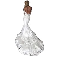 Plus Size Short Sleeves Sweetheart Neckline Lace Bridal Ball Gown Train Mermaid Wedding Dresses for Bride Long