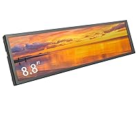 8.8 inch Ultra Wide Monitor Stretched Bar LCD Display Screen 1920x480 Small Widescreen Monitor for RPi AIDAS CPU Monitoring