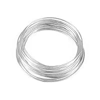 925 Silver Plated Round Wire for Jewelry Making | 5 feet, 32 Gauge | Gemstone Wrapping Jewellery Finding Wire | DIY Home Decor Arts and Crafts Cord Metal Thread