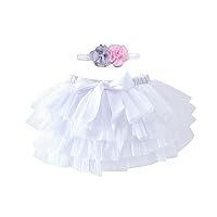 Baby Girls Soft Fluffy Tutu Skirt Party Carnival Toddler Girl Mesh Tutu Bowknot Princess Skirt Hairband Dress