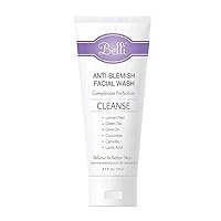 Belli Skincare Anti-Blemish Facial Wash Gel Cleanser | Anti Acne for sensitive skin, pregnancy safe, Natural Extract Face Wash for All skin types | 6.5 Ounce
