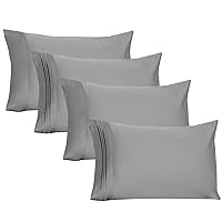 2er Pack Pillowcase Pillow Case Pillow 40x80 cm Anthracite Plain Microfibre 