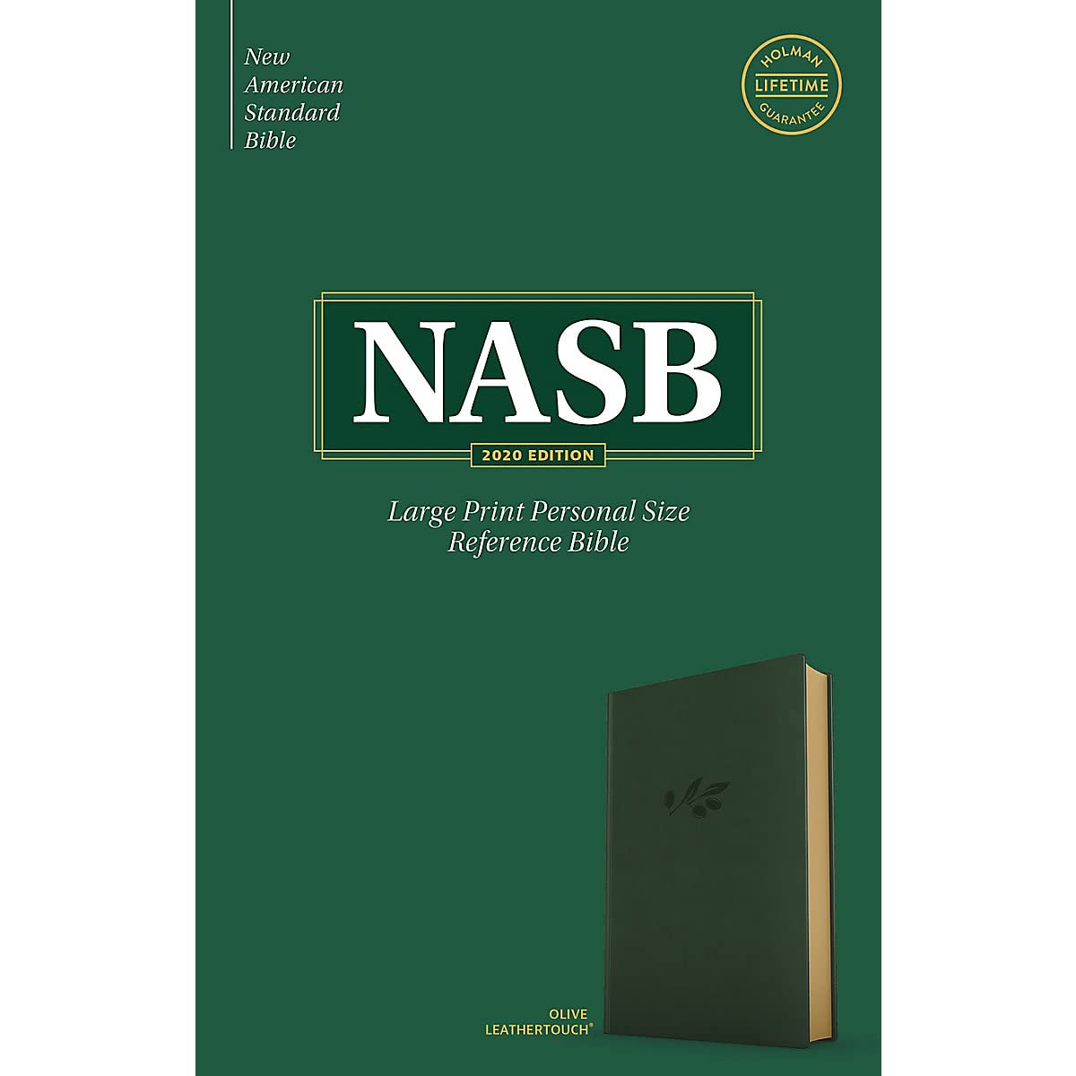 NASB Large Print Personal Size Reference Bible, Olive LeatherTouch, Red Letter, Presentation Page, Cross-References, Full-Color Maps, Easy-to-Read Bible Karmina Type