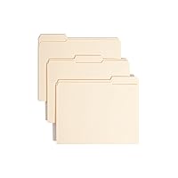 Smead Fastener File Folder, 1 Fastener, Reinforced 1/3-Cut Tab, Letter Size, Manila, 50 per Box (14534)