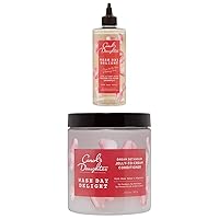 Carol's Daughter Wash Day Delight Sulfate Free Clarifying Shampoo and Deep Conditioner Set with Rose Water and Micellar - Best for Curly, Natural, and Textured Hair – Detangle and Moisturize