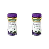 Nature's Bounty Elderberry Gummies, Immune Support, Contains Vitamin A, C, D, E and Zinc, 40 Gummies (Pack of 2)