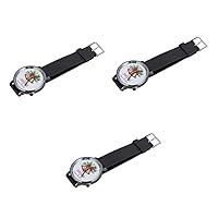 BESTOYARD 3pcs Quartz Watch Men Wristwatch Boy Leaf Fashionable and Versatile