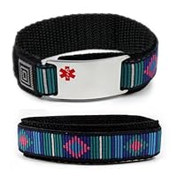 ADRENAL INSUFFICIENCY Sport Medical ID Alert Bracelet with Decorative Adjustable wristband.