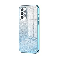 Compatible with Samsung Galaxy A32 Case,Clear Glitter Electroplating Hybrid Protective Phone Cover,Slim Transparent Anti-Scratch Shock Absorption TPU Bumper Case for A32 Shockproof protective case cov