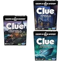 Clue Escape Room Game, Murder Mystery Board Game, Ages 10 and Up, 1-6 Players (3 Game Bundle)