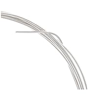 Adabele 5 Feet Authentic Sterling Silver Jewelry Wire Half Hard Round Beading Wire (Wire 0.6mm/22 Gauge/0.024 Inch) for Jewelry Making Nickel Free Hypoallergenic SS282-0.6