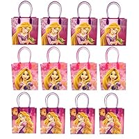 Birthday Goodies Gift Favor Bags Party Supplies - 12 Pieces (Rapunzel - Pink)