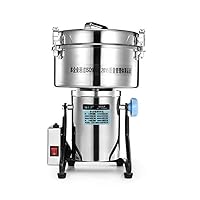 4500g Commercial Electric Stainless Steel Sugar Grain Grinder Mill Spice Herb Cereal Mill Grinder Flour Mill Pulverizer (220v)