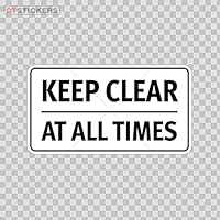Sticker Keep Clear at All Times Durable Boat 6 X 3.25 in.