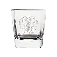 Weimaraner Crystal Stemless Wine Glass, Whiskey Glass Etched Funny Wine Glasses, Great Gift for Woman Or Men, Birthday, Retirement And Mother's Day