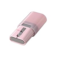 Bluetooth Mouse Rechargeble, Clippable, Silent, Quiet Click, 4 Button for iPad, Laptop PC and Mac Small Size, Pink (M-CC2BRSPN-US)
