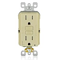 Leviton Dual-Function AFCI/GFCI Outlet, 15 Amp, Self Test, Tamper-Resistant with LED Indicator Light, Protection from Both Electrical Shock and Electrical Fires in One Device, AGTR1-I, Ivory