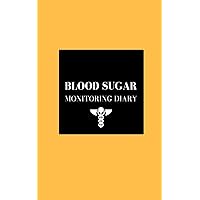 Blood Sugar Monitoring Diary: Orange Glucose Monitoring Log: Type 1 & Type 2 | Portable & Compact 5” x 8” | Diabetes, Blood Sugar Diary | Daily ... & After Meal, Notes, Appointment Log (Health)