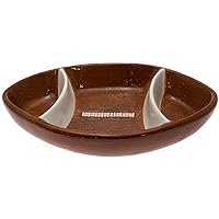 Boston International Ceramic Chip and Dip Serving Super Bowl Party, 12 x 8-inches, Football Fever