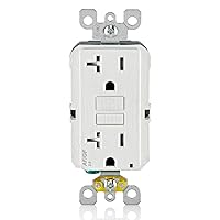 Leviton Dual-Function AFCI/GFCI Outlet, 20 Amp, Self Test, Tamper-Resistant with LED Indicator Light, Protection from Both Electrical Shock and Electrical Fires in One Device, AGTR2-W, White