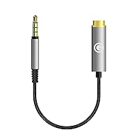 Geekria 3.5mm (1/8'') Balanced Male to 4.4mm Balanced Female Adapter Cord/5 Cores Conversion Audio Cable, Headphones Plug Adapter, Aluminum Alloy Audio Plug, PP Yarn Braided Upgrade Cable (5.4In)