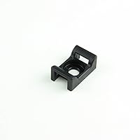 Screw-In Saddle UV Black Cable Tie Mounts for 120 lb. Ties - (pack of 25)
