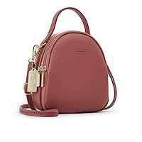 Chic Mini Backpack – Women’s PU Leather Fashion Shoulder Bag Dusty Pink
