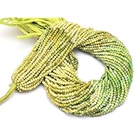 Natural 1 Strand 2-2.5 mm Green Opal Shaded Faceted Rondelle Beads| Micro Faceted Beads for Jewelry Making |13