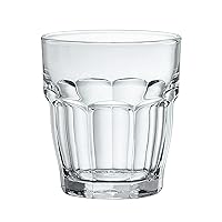 Bormioli Rocco Rock Bar Stackable Double Old Fashioned Glasses, 13 1/4 Ounce, Set of 6