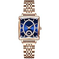 Stainless Steel Synthetic Sapphire Crystal Women's Wrist Watch Square Watches for Women Elegant Present for Ladies and Loved Ones