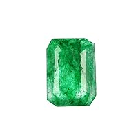 Gorgeous Certified Green Emerald - 3.45 Ct Natural Emerald Cut Green Emerald Stone B-8064