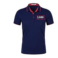 Personalized Men Polo Shirts Customized Casual Slim Fit Collar Shirt Work Shirt