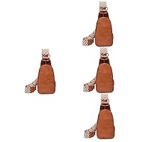 BESTOYARD 4pcs Chest Bag Womens Bags Sling Bags Crossbody Bags for Women Trendy Pu Leather Satchel Daypack Slash Proof Crossbody Bags for Women Travel Sling Bag for Women Miss Fanny Vintage