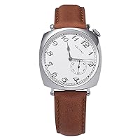 Baltany 1921 Sub-Second Homage Watch Seagull ST1701 Stainless Steel Salmon Color Square Case Men Wristwatch