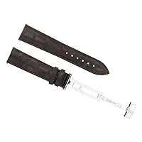 Ewatchparts 18MM LEATHER WATCH BAND DEPLOYMENT CLASP BUCKLE STRAP FOR INVICTA WATCH D/BROWN