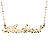 Personalized Custom Initial Pendant Name Necklaces for Women Girls in Gold Silver