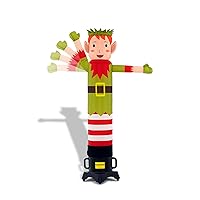 LookOurWay Air Wavers Inflatable Tube Man Set - 6ft Elf Air Waver with Air Dancer Blower - Inflatable Advertising Tube Guy with Flapping Waving Arm - Christmas and Holidays - Outdoor Business Sign